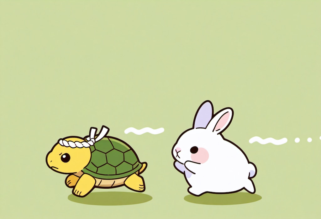 うさぎとかめ？