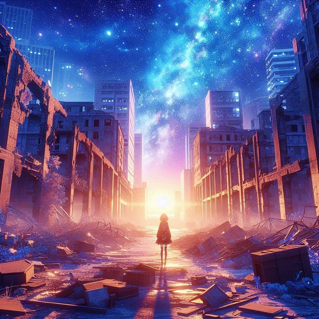 荒廃×星空