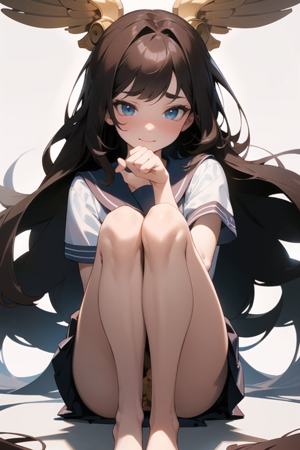 女の娘♪体育座りで♡