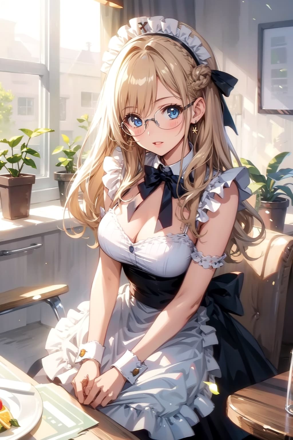 メガネ美少女メイド | の人気AIイラスト・グラビア