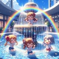 きらきら噴水遊び 2枚目