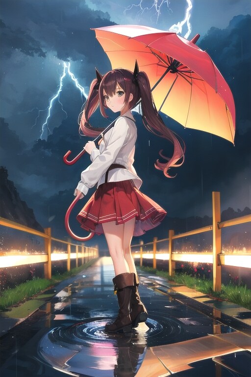雷の中に