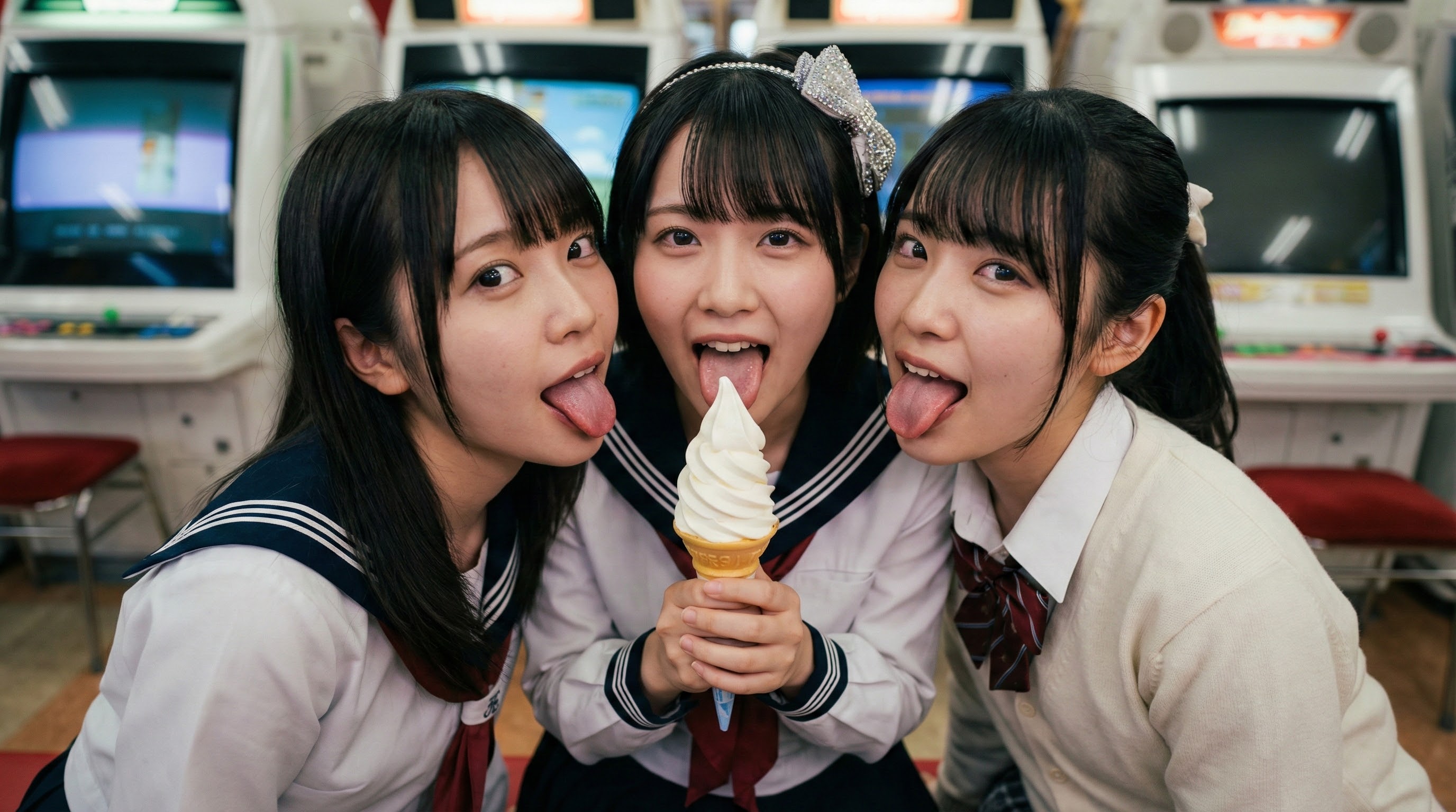 悪いコあつまれ。〜舌出し制服美少女〜【AI写真集】 Vol.2⑨ | の人気AIイラスト・グラビア