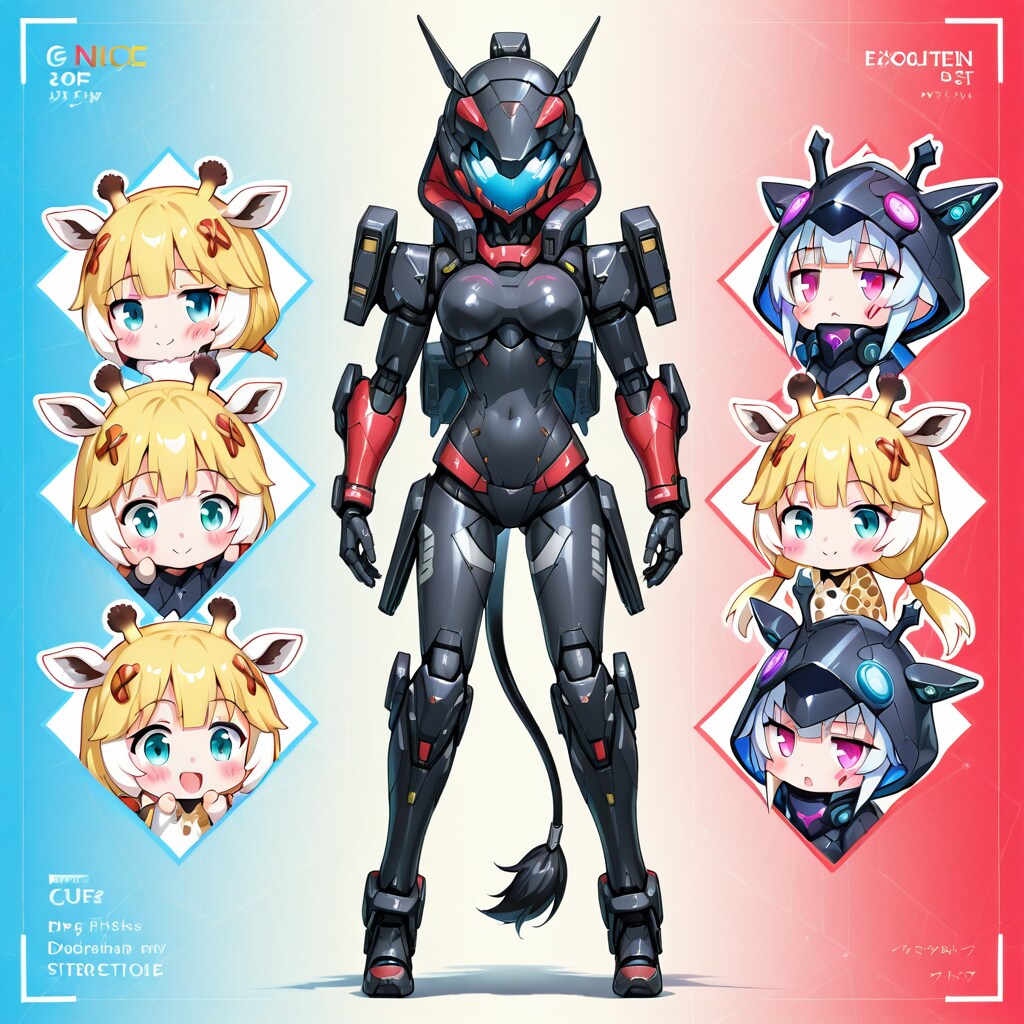 キリン着ぐるみメカ娘ちゃんとちび子ちゃん