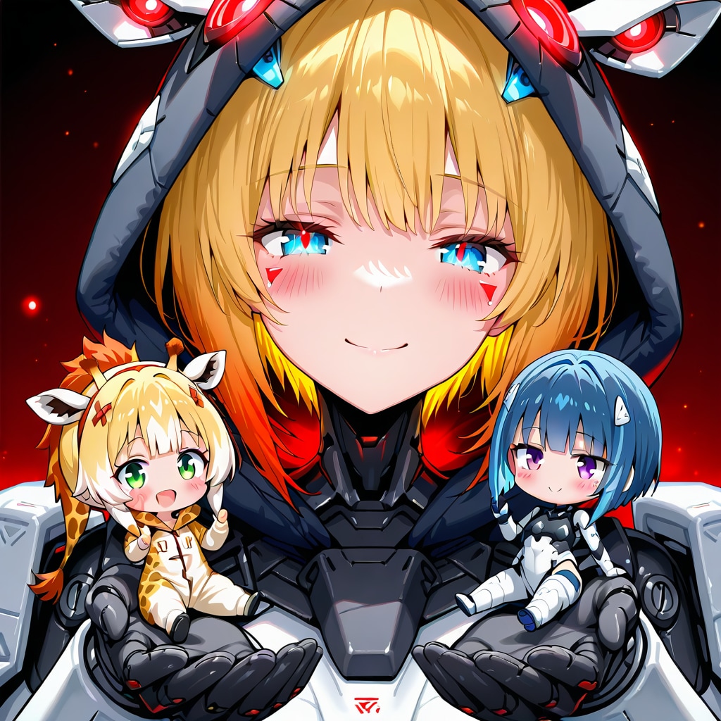 キリン着ぐるみメカ娘ちゃんとちび子ちゃん | の人気AIイラスト・グラビア