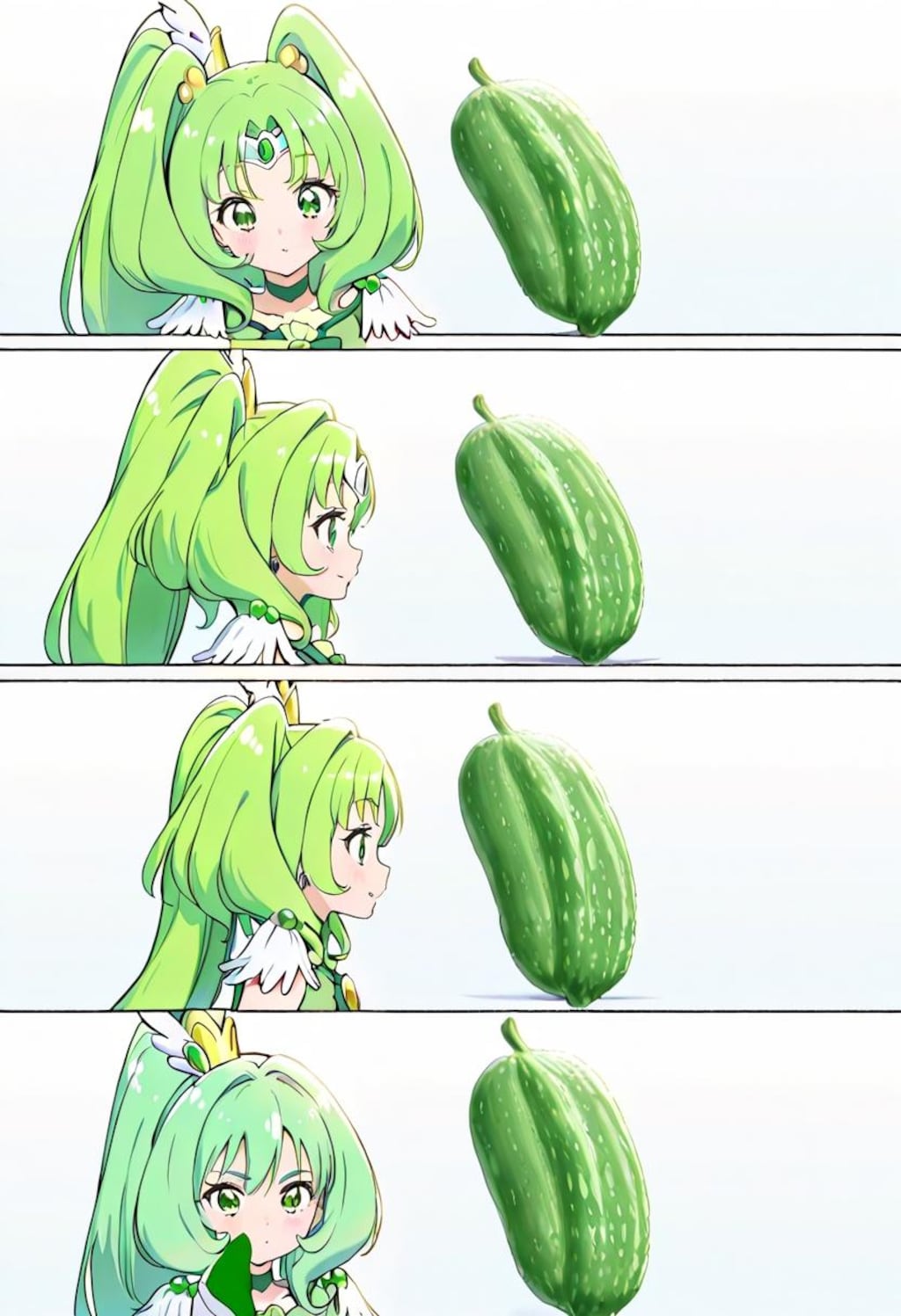 キュアマーチとキュウリ