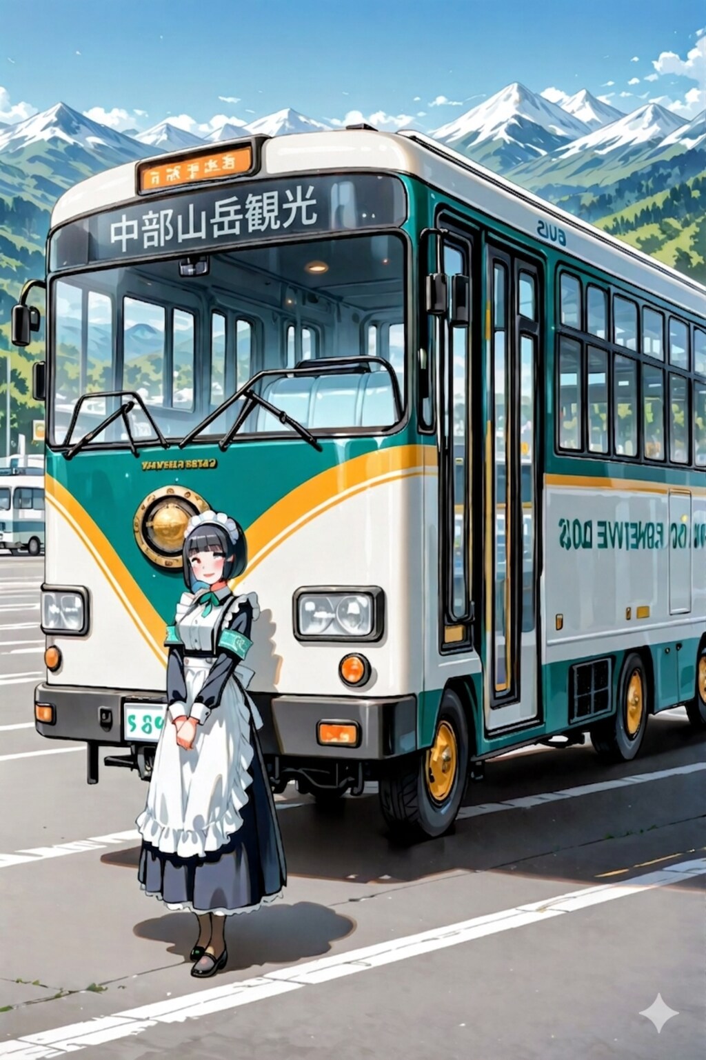 メイド服のバスガイドさん