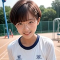 体操服の丸メガネ少女 7枚目