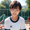 体操服の丸メガネ少女 4枚目