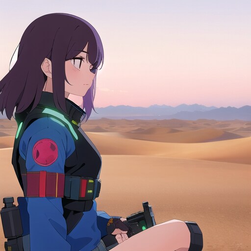 人類が滅亡した地球にたった一人残されたサイボーグの少女(人類滅亡から５０００万年後)