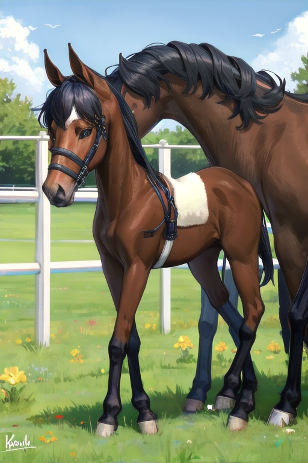 かわいい子馬