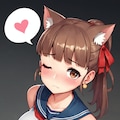 猫耳娘の手袋手コキ - 巨乳版 7枚目