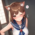 猫耳娘の手袋手コキ - 巨乳版 5枚目