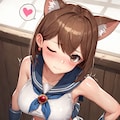 猫耳娘の手袋手コキ - 巨乳版 10枚目