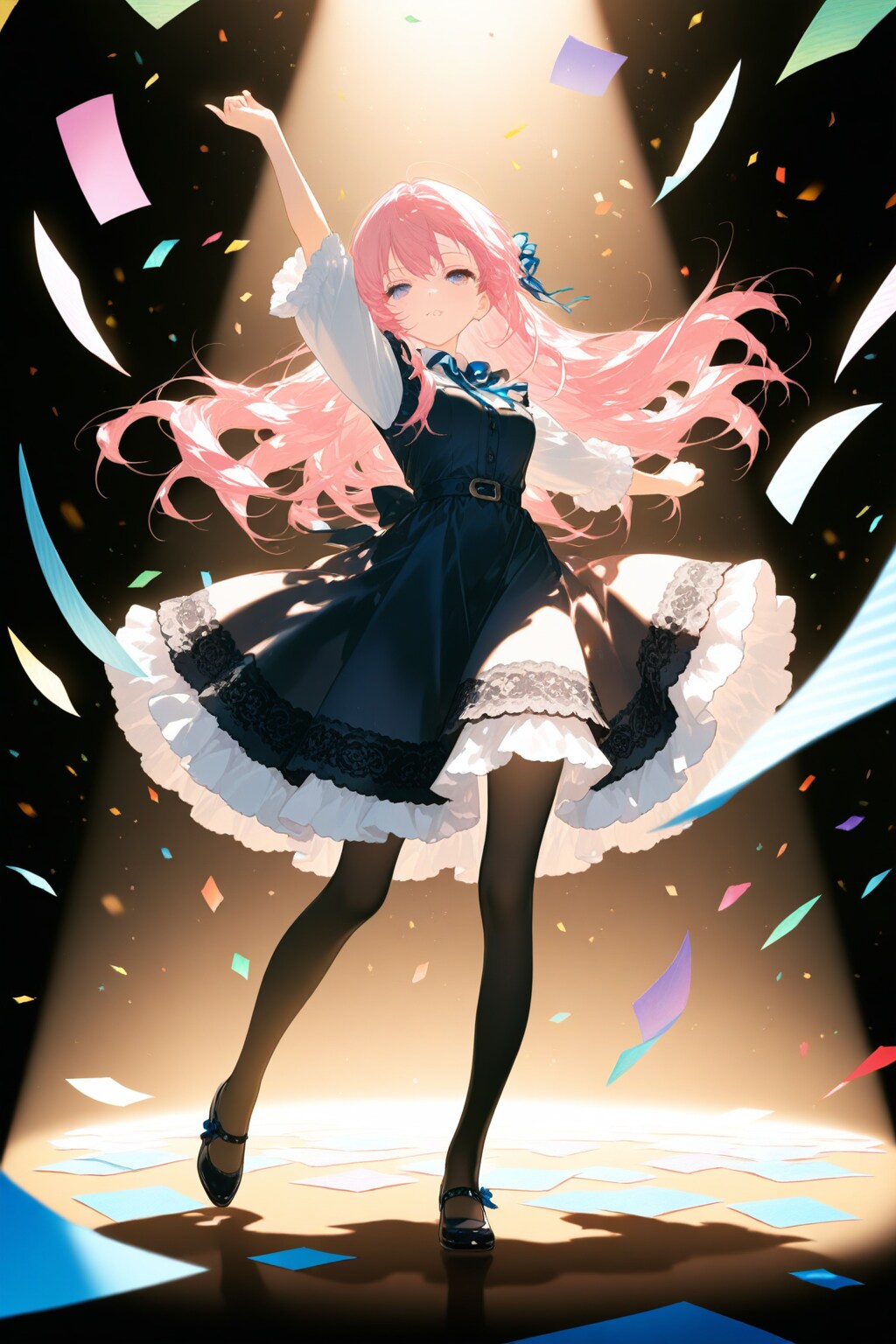 紙の上で踊る人々