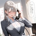 電話応対中の秘書にえっちなイタズラ色々♡ 9枚目