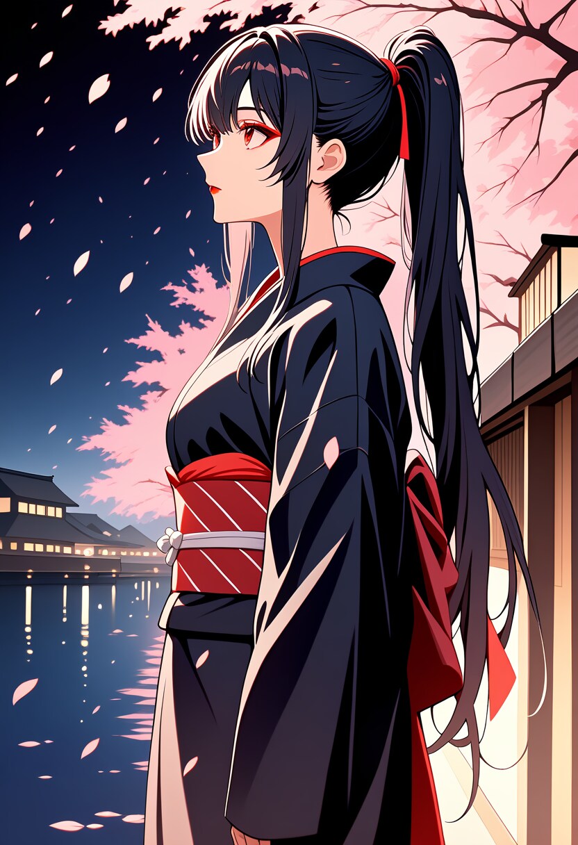 夜桜 | の人気AIイラスト・グラビア
