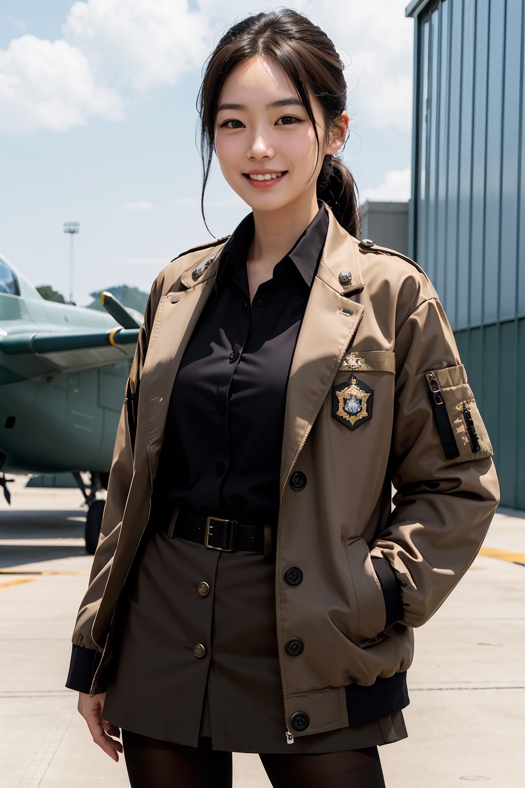 軍服風の女の子