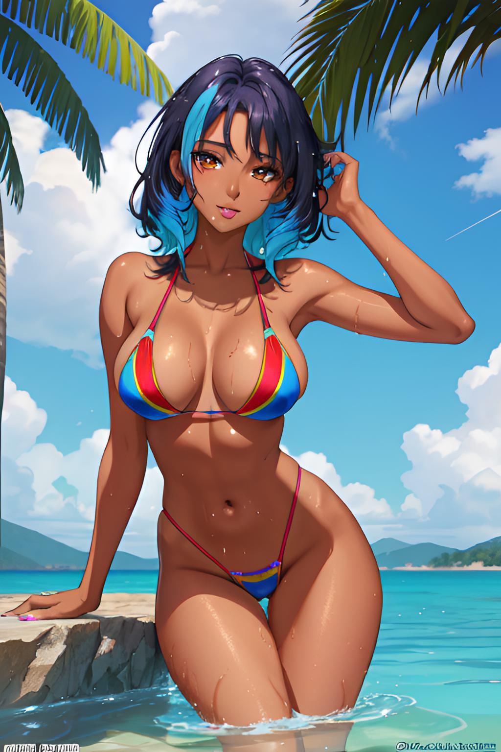 褐色ビキニギャル14