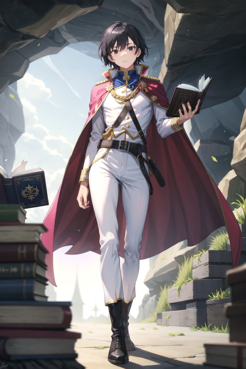 ファンタジーな洞窟地下、大きな男性学者2-3-1-1-7 | の人気AIイラスト・グラビア