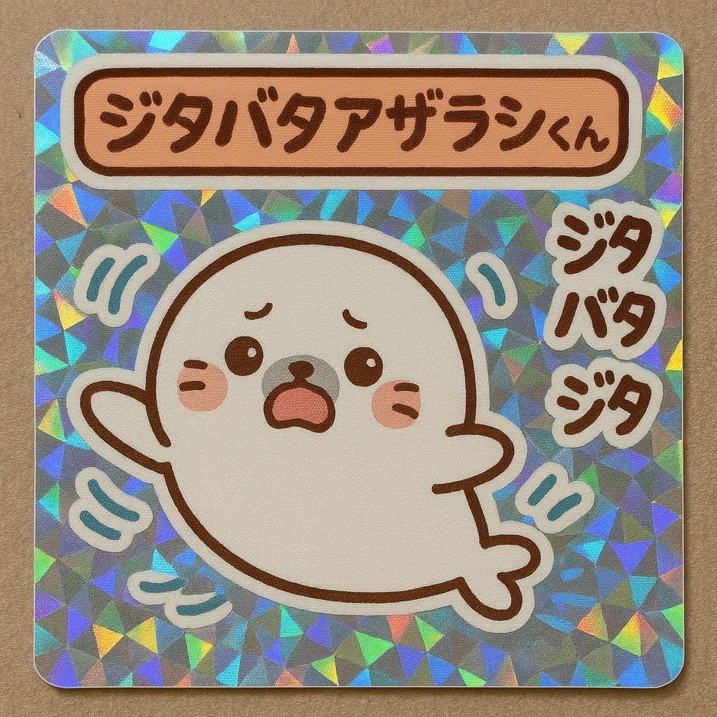 シール付きじたばたアザラシくんクッキー