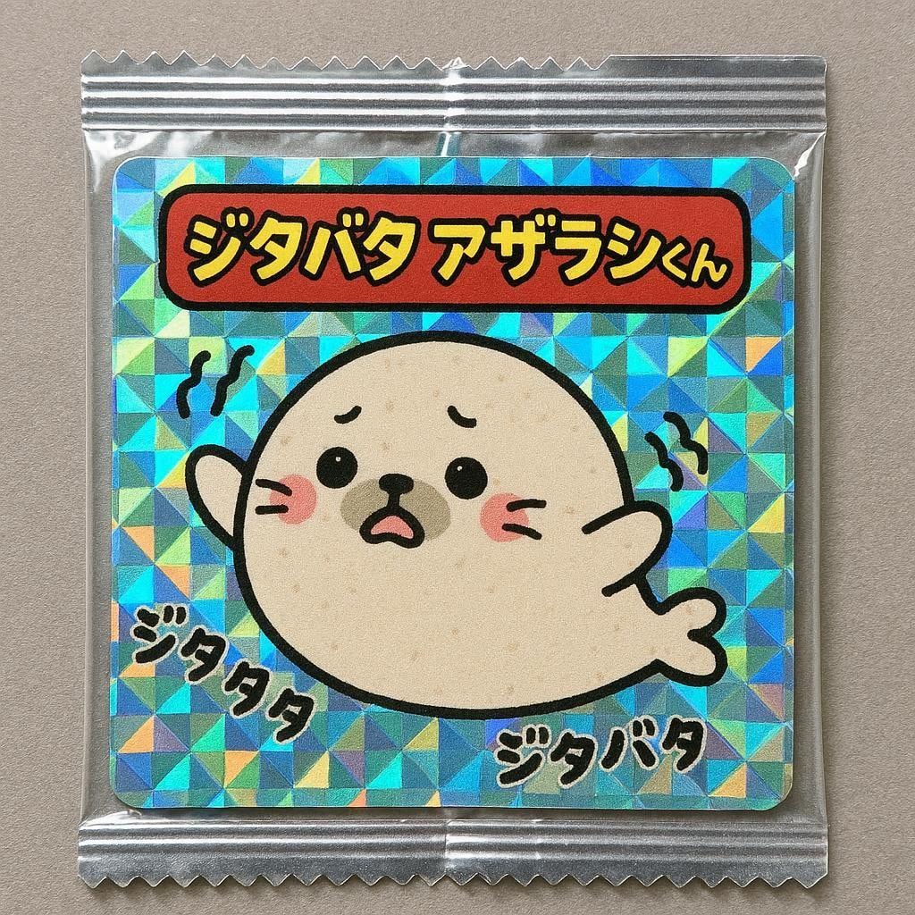 シール付きじたばたアザラシくんクッキー