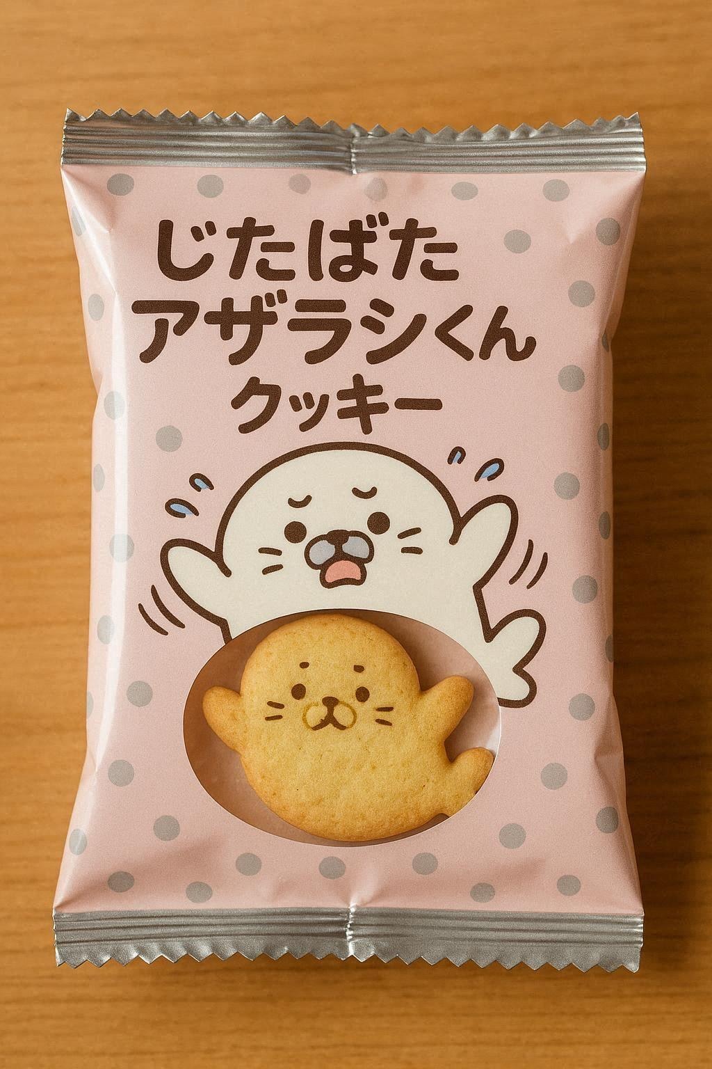 シール付きじたばたアザラシくんクッキー