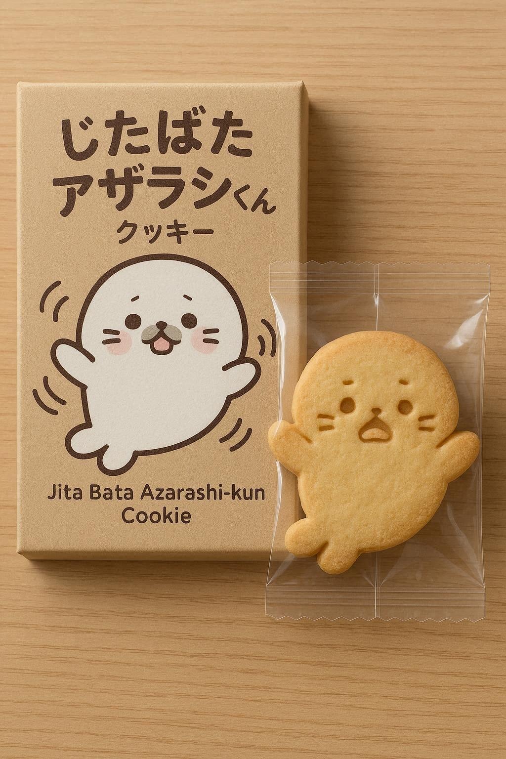 シール付きじたばたアザラシくんクッキー