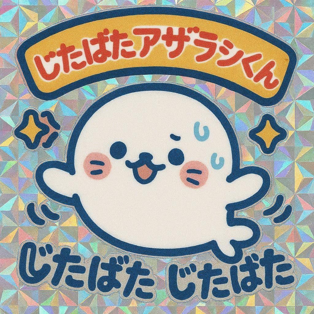 シール付きじたばたアザラシくんクッキー