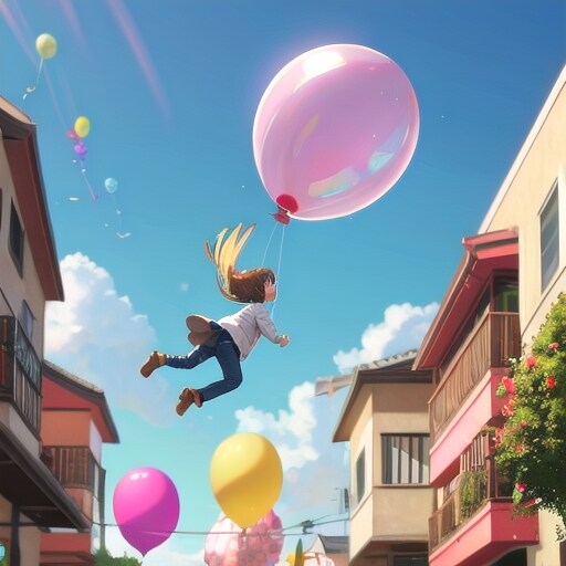 風船で空の旅 | の人気AIイラスト・グラビア