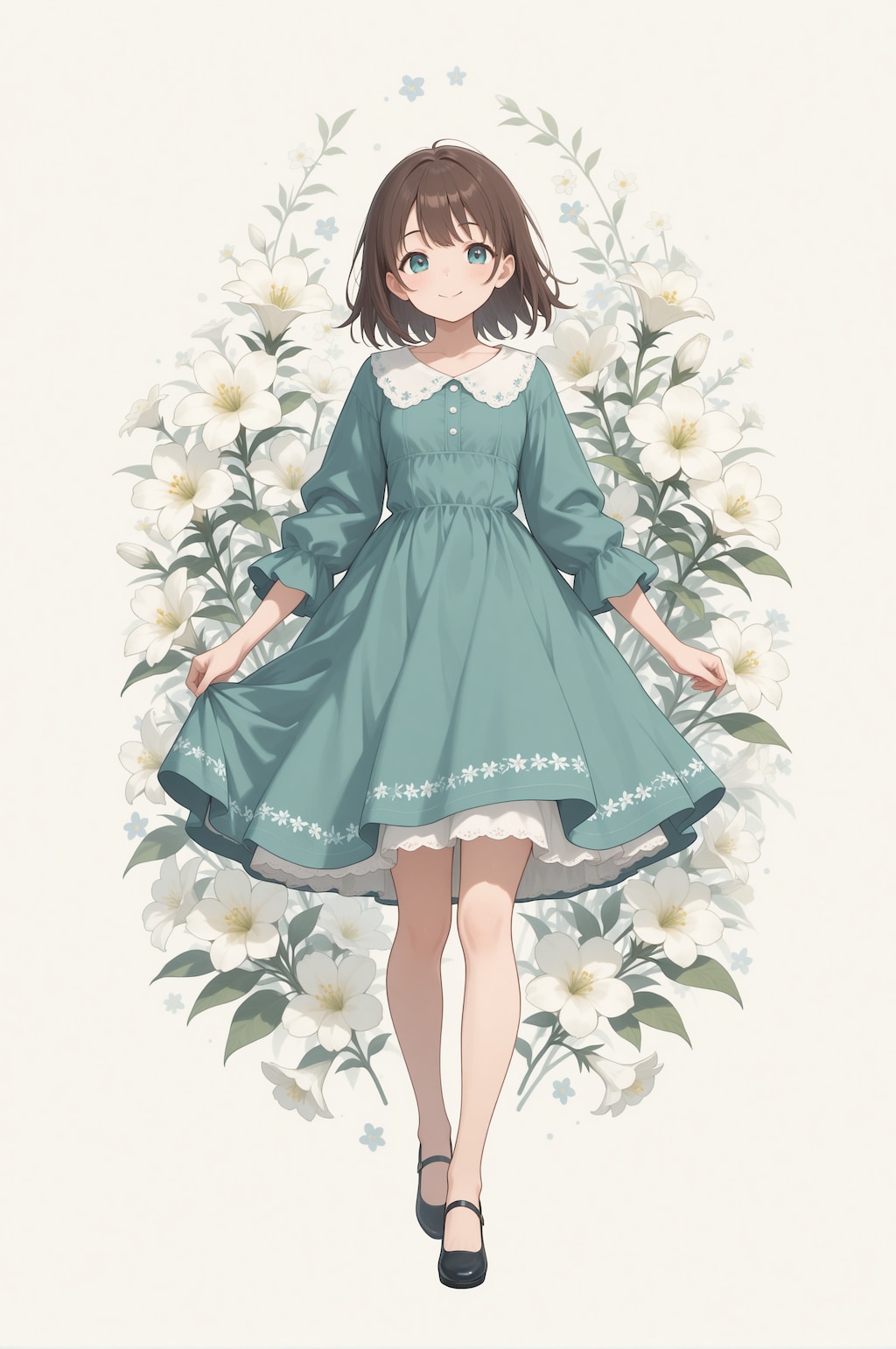 花を背負った女の子たち