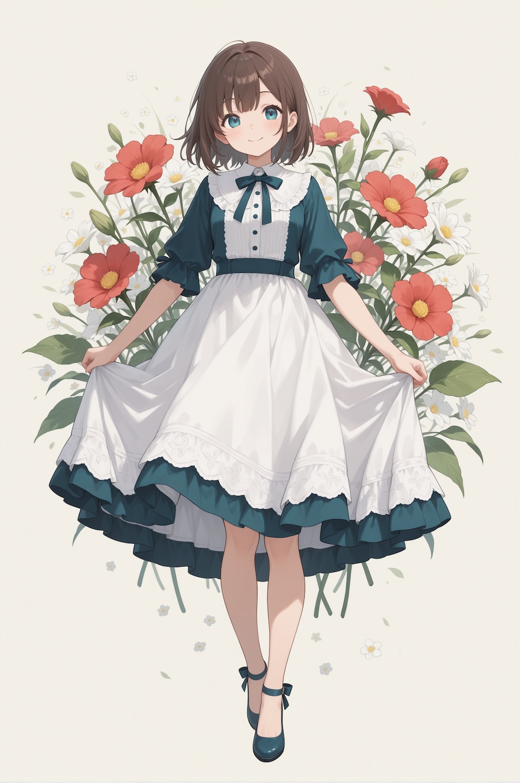 花を背負った女の子たち