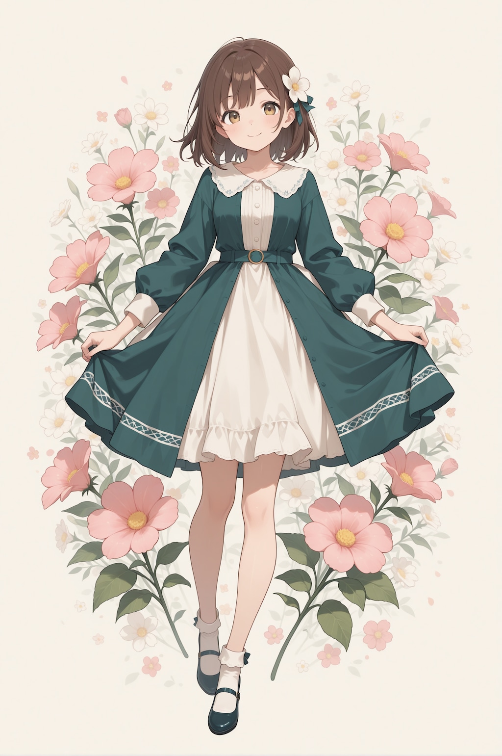 花を背負った女の子たち