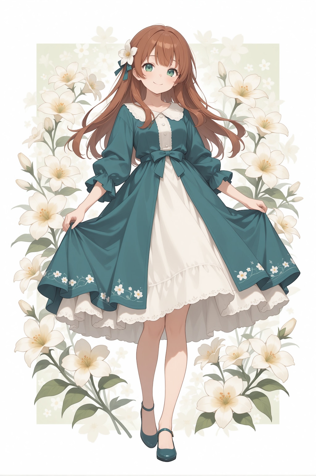 花を背負った女の子たち