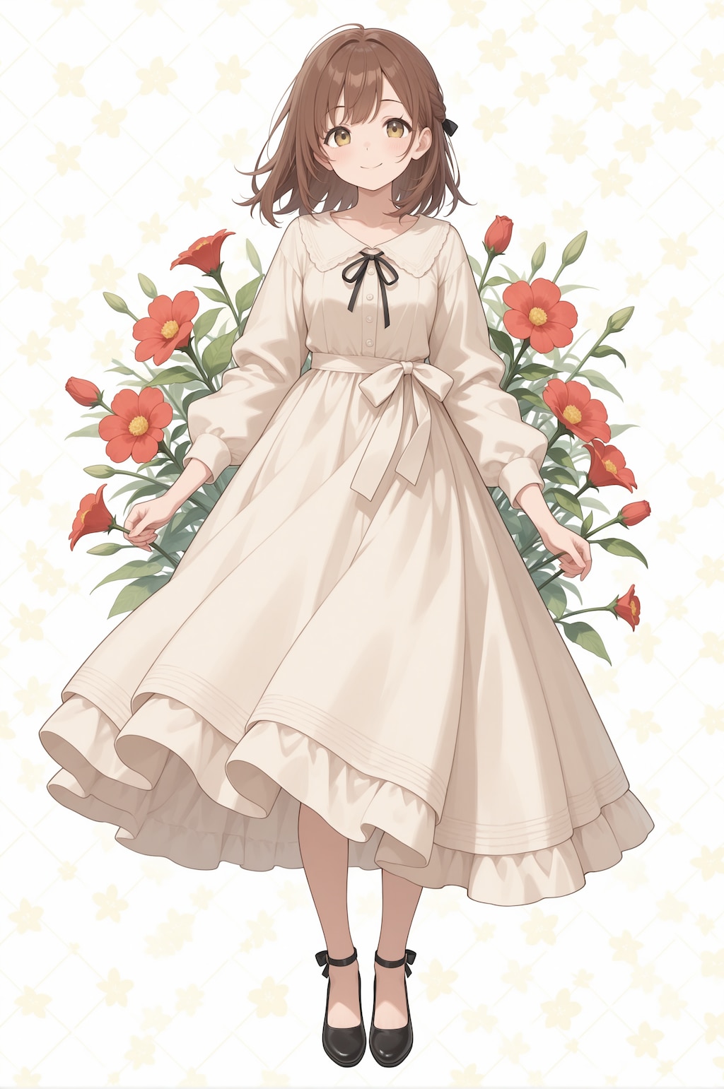 花を背負った女の子たち