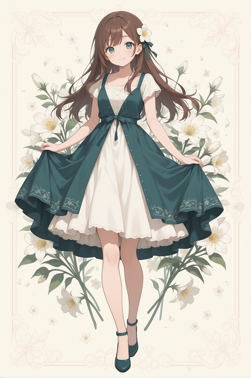 花を背負った女の子たち