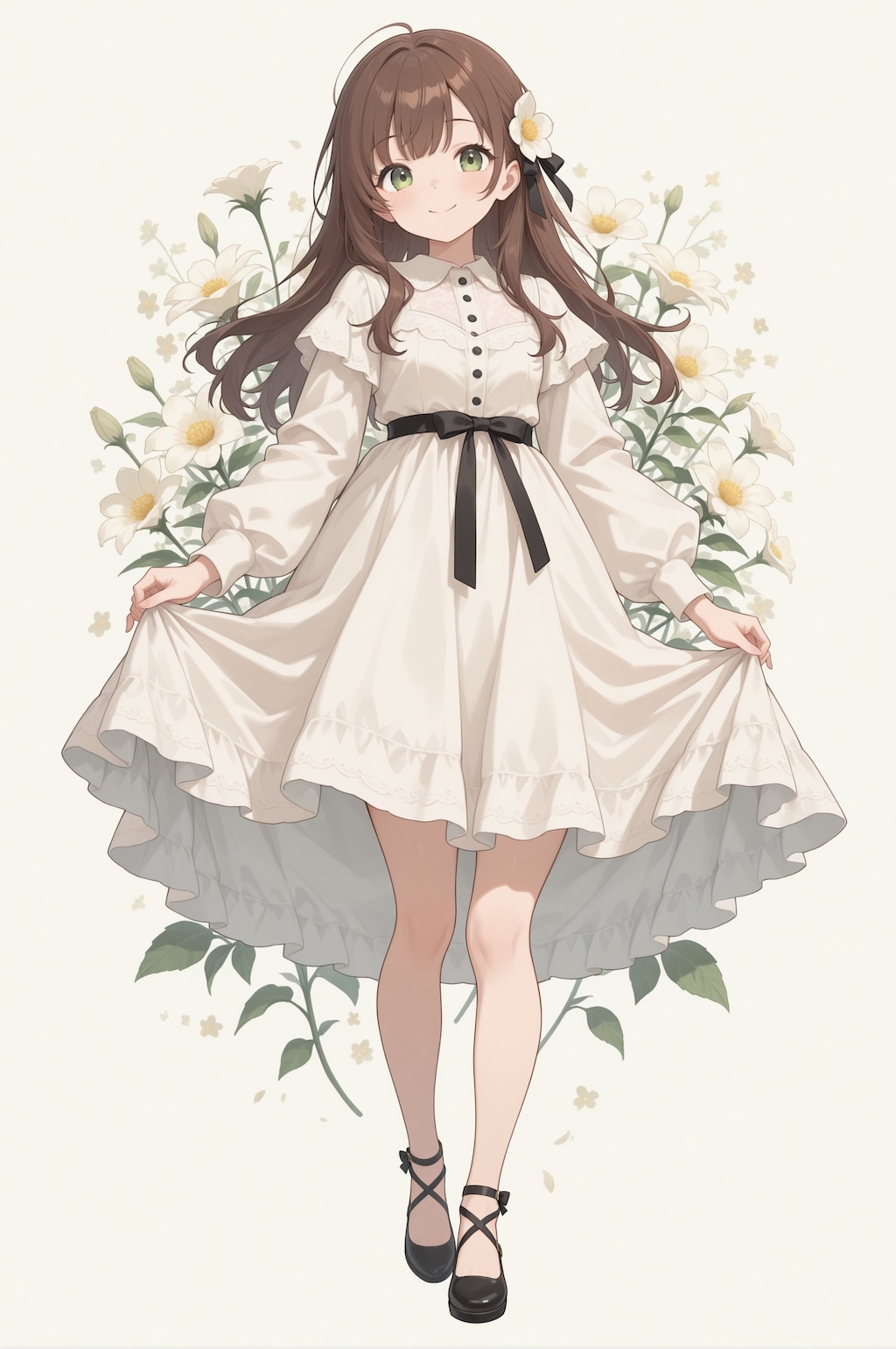 花を背負った女の子たち