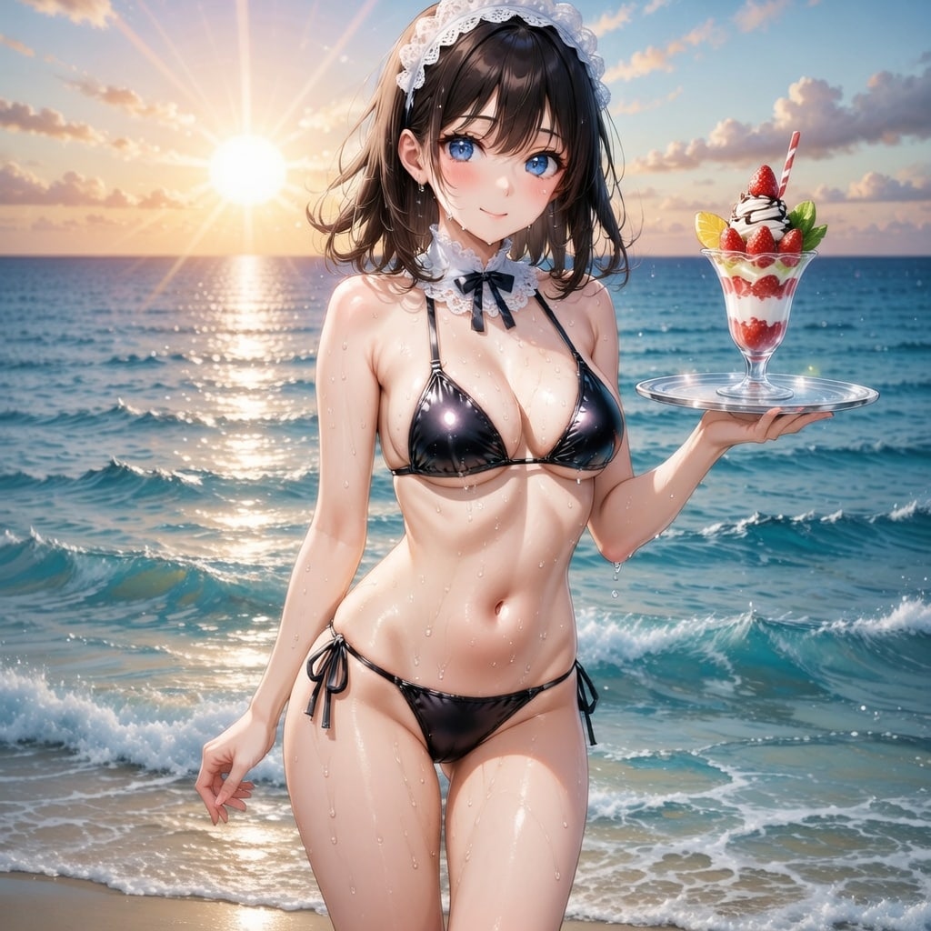 海の家でのメイドバイト
