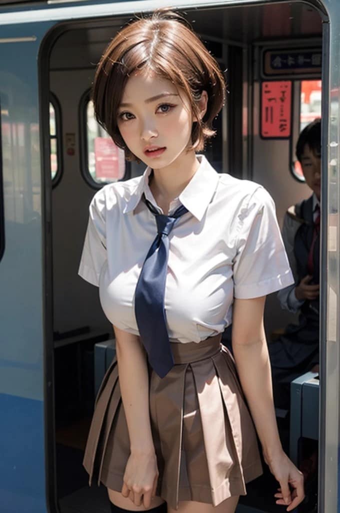 電車で見かける女子高生 | の人気AIイラスト・グラビア