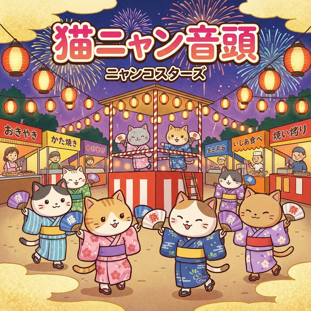 猫ニャン音頭(振り付けつき) | の人気AIイラスト・グラビア