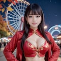 チャイナドレスの美女 12枚目
