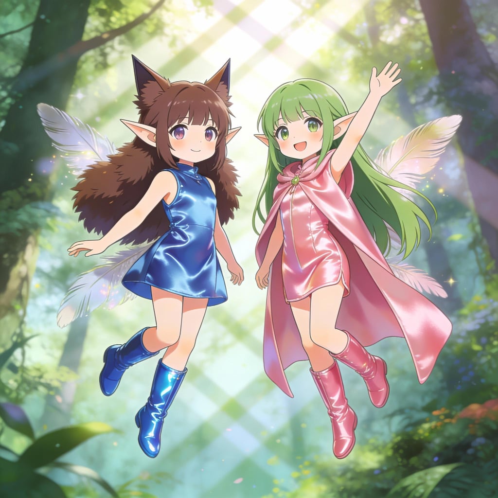 二人の仲良し妖精　ツーショット