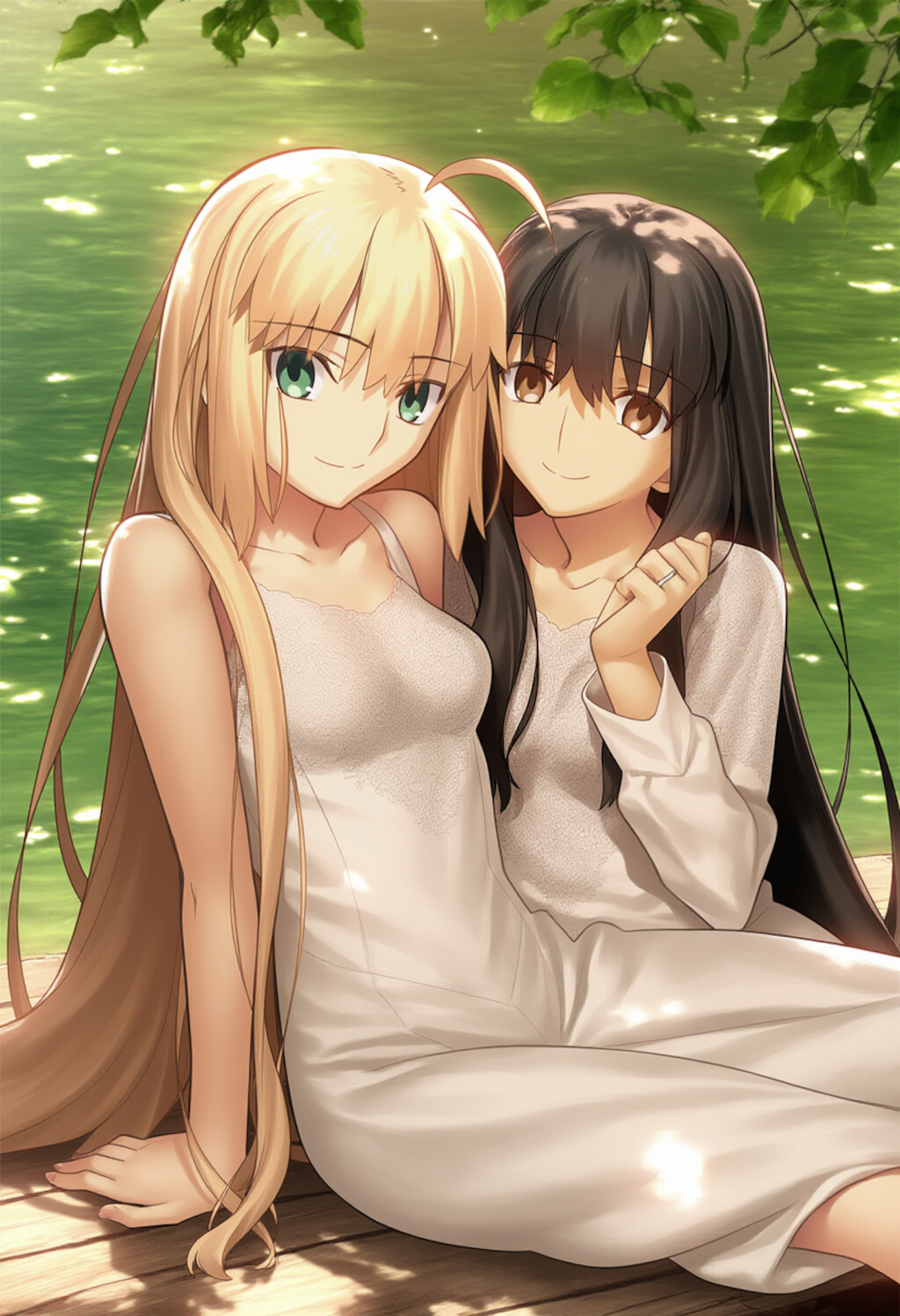 【蔵出 夢絵】湖と渡り鳥