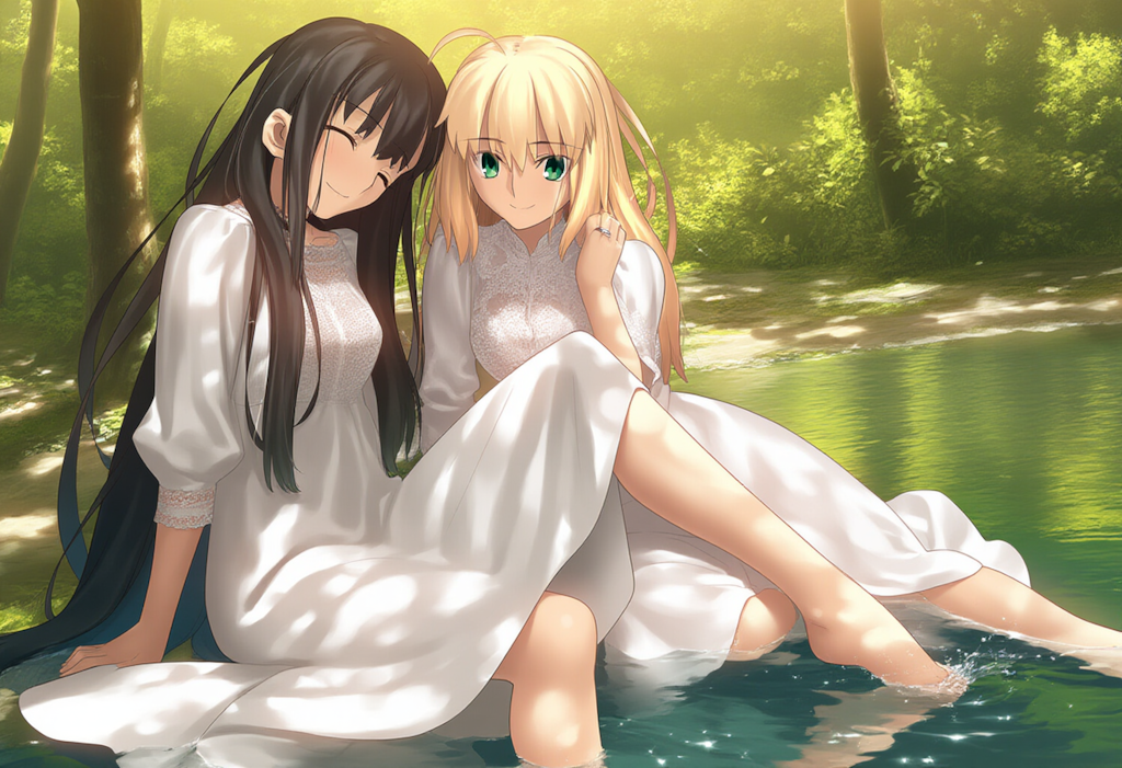 【蔵出 夢絵】湖と渡り鳥