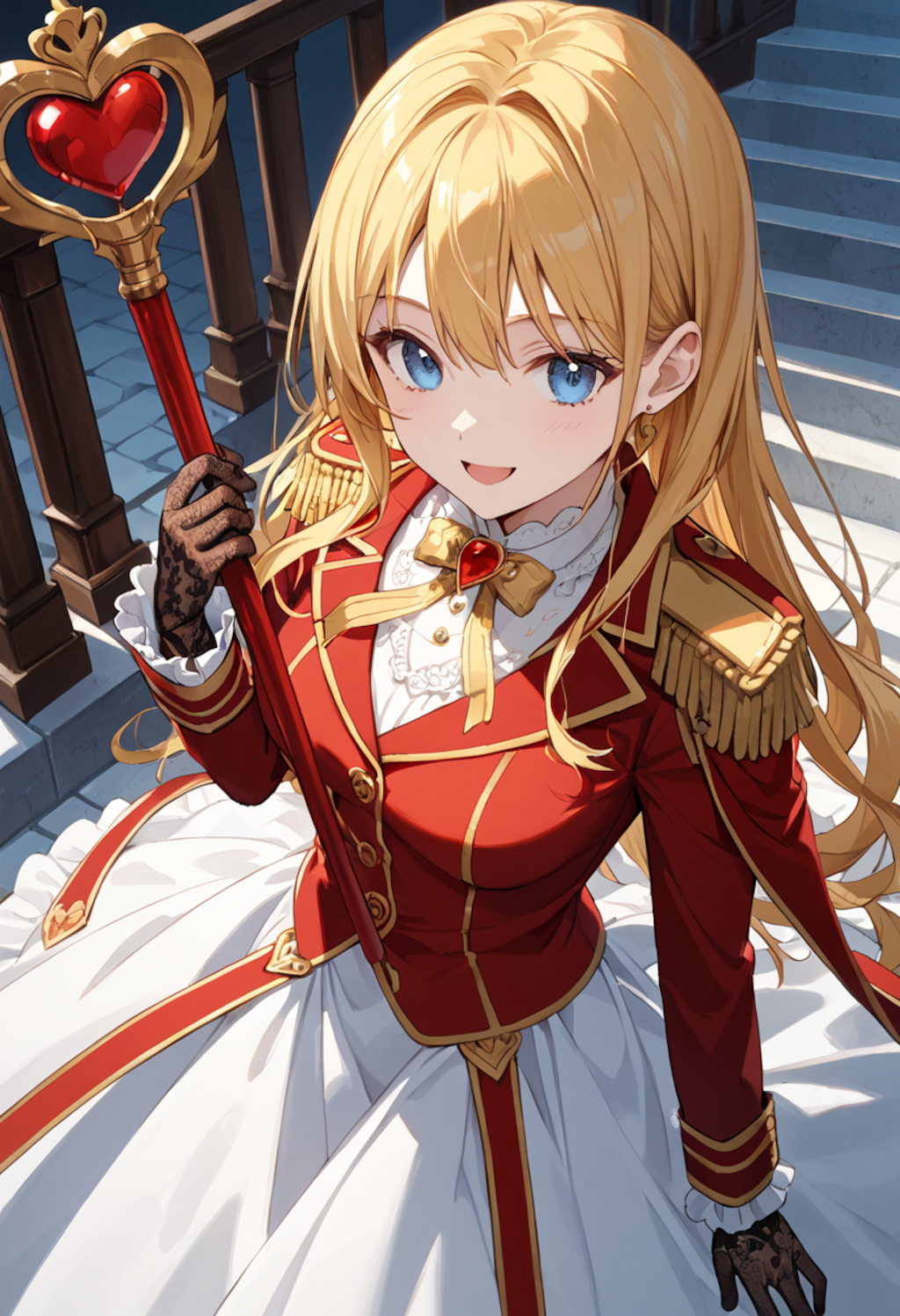 赤の女王コスを楽しんでる後輩ちゃん