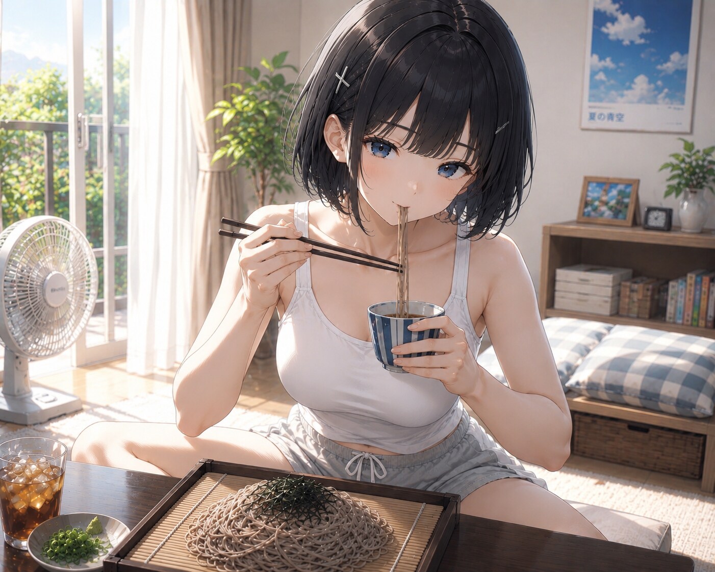お昼はお蕎麦だったのね