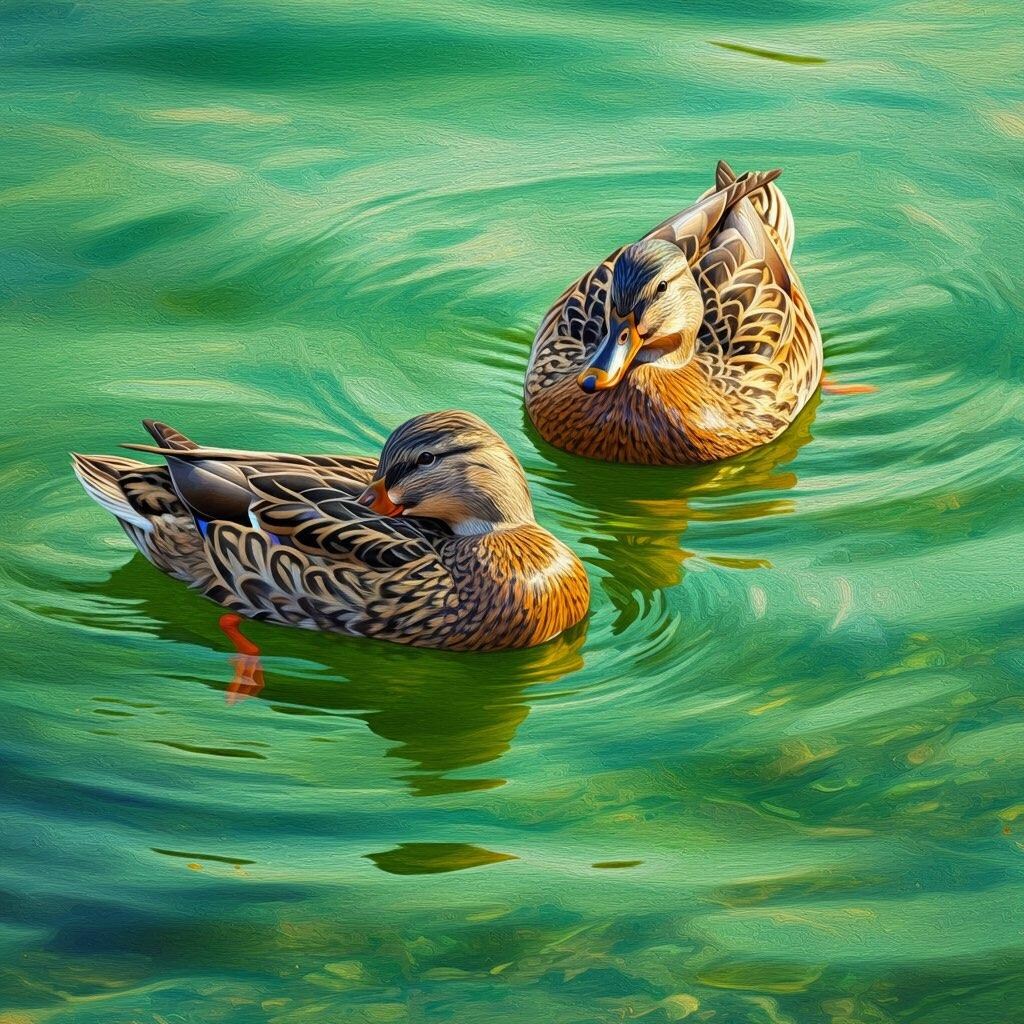 Poultry in the water