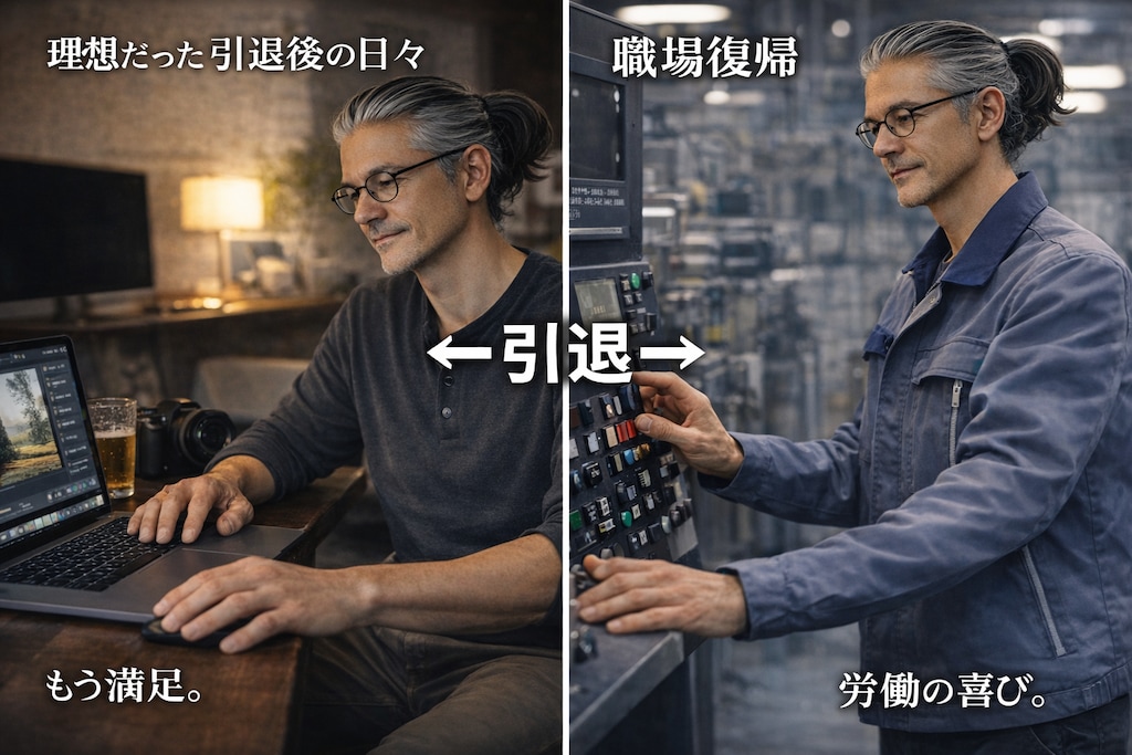 引退後の生活を引退するオジサン