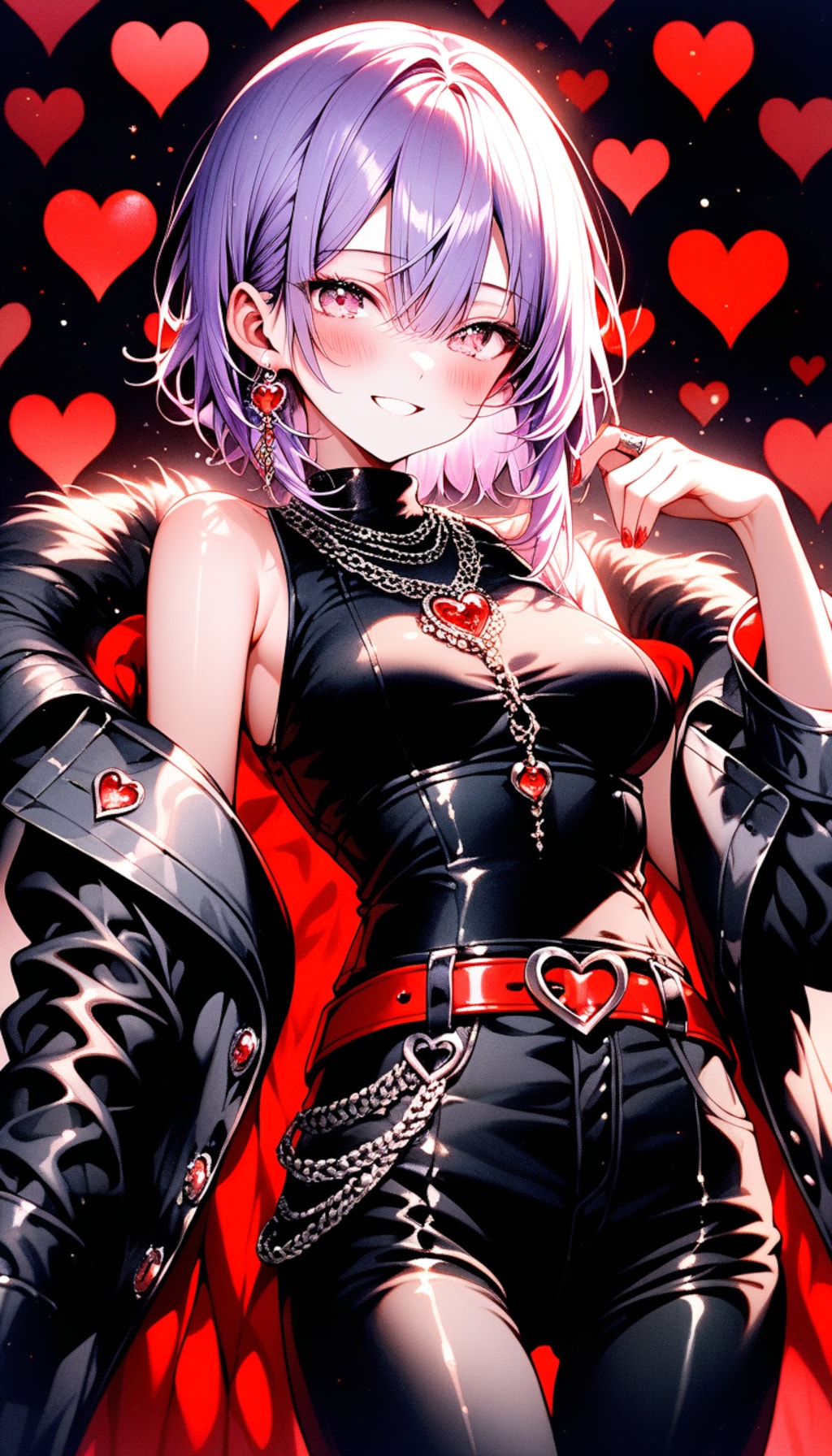 ガーリー系パンツスタイルの美少女　４人