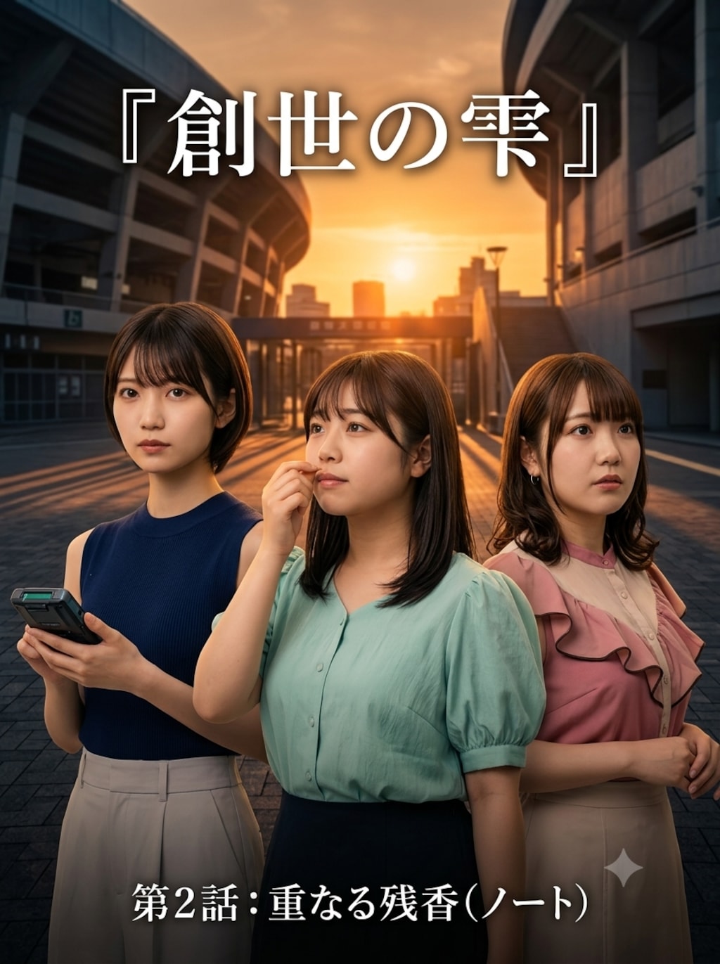 フォトコミック風なPuni-Paletteの3人